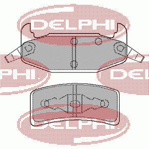 LP896 Delphi колодки тормозные задние дисковые