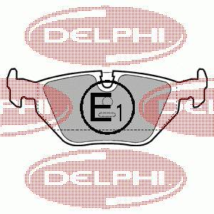 LP907 Delphi sapatas do freio traseiras de disco