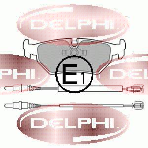 LP910 Delphi sapatas do freio traseiras de disco