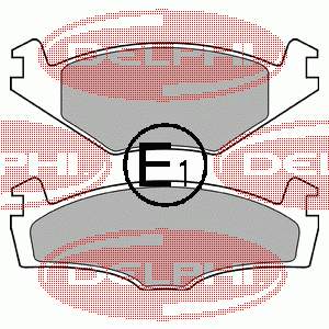 Передние тормозные колодки LP979 Delphi