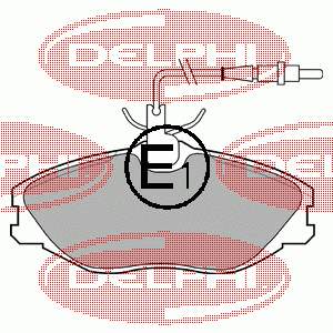 LP986 Delphi sapatas do freio dianteiras de disco