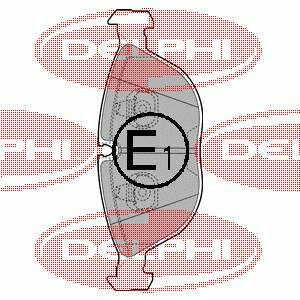 Передние тормозные колодки LP1002 Delphi