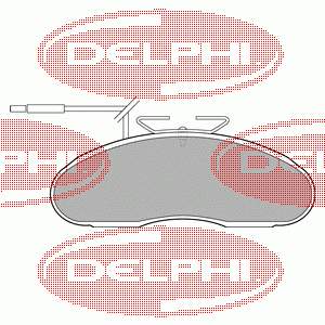 LP1105 Delphi sapatas do freio dianteiras de disco
