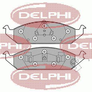 LP1161 Delphi sapatas do freio dianteiras de disco