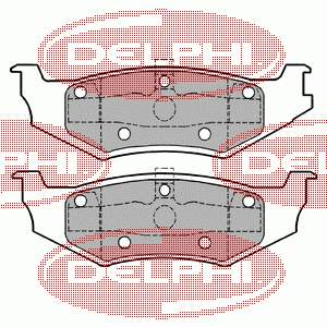 LP1162 Delphi sapatas do freio traseiras de disco
