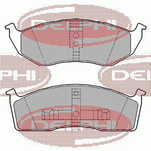 LP1164 Delphi sapatas do freio dianteiras de disco