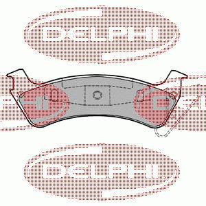 LP1183 Delphi sapatas do freio traseiras de disco