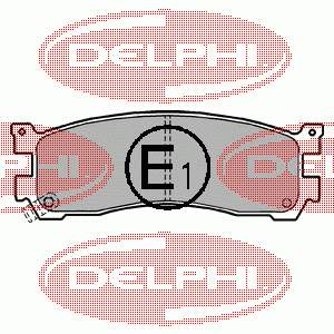 LP1189 Delphi sapatas do freio traseiras de disco