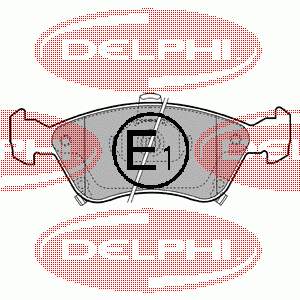 LP1231 Delphi sapatas do freio dianteiras de disco