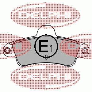 LP1242 Delphi sapatas do freio traseiras de disco