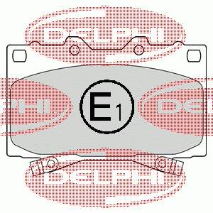 LP1308 Delphi sapatas do freio dianteiras de disco