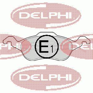 LP1315 Delphi sapatas do freio dianteiras de disco