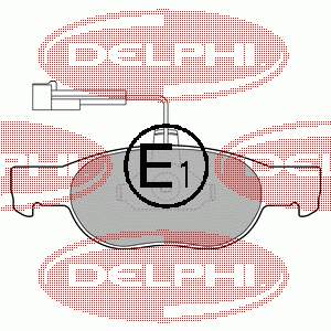 Sapatas do freio dianteiras de disco LP1397 Delphi