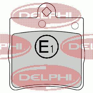 LP1403 Delphi sapatas do freio traseiras de disco