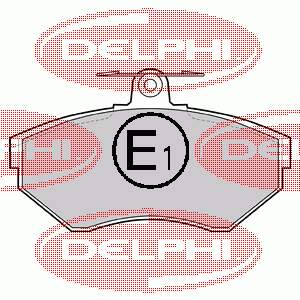 LP1409 Delphi sapatas do freio dianteiras de disco