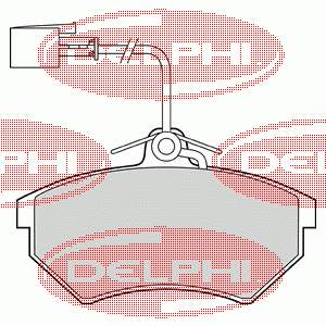 LP1412 Delphi sapatas do freio dianteiras de disco