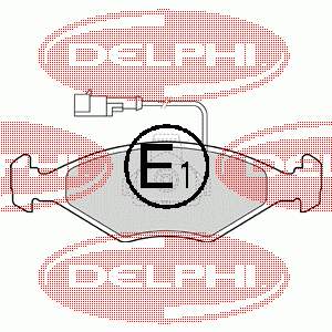 LP1415 Delphi sapatas do freio dianteiras de disco