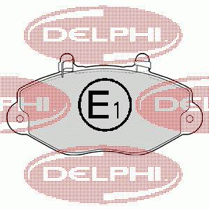 LP1418 Delphi sapatas do freio dianteiras de disco