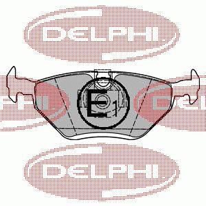 LP1423 Delphi sapatas do freio traseiras de disco