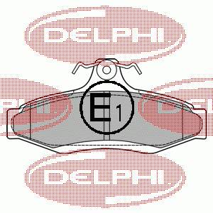 LP1424 Delphi sapatas do freio traseiras de disco