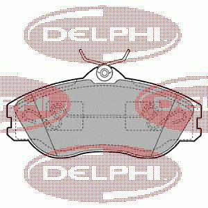 Sapatas do freio dianteiras de disco LP1445 Delphi