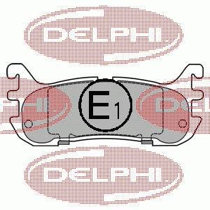 LP1452 Delphi sapatas do freio traseiras de disco