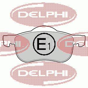 LP1458 Delphi sapatas do freio dianteiras de disco