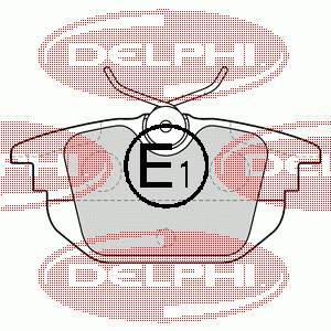 LP1472 Delphi колодки тормозные задние дисковые