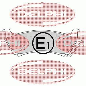 LP1501 Delphi sapatas do freio traseiras de disco