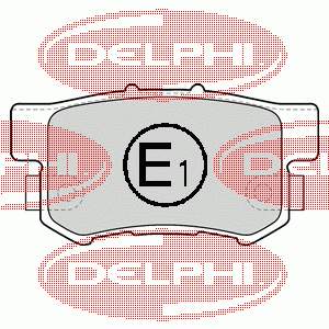 LP1507 Delphi sapatas do freio traseiras de disco