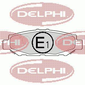 LP1508 Delphi sapatas do freio traseiras de disco
