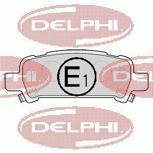 LP1509 Delphi sapatas do freio traseiras de disco