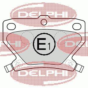 LP1513 Delphi sapatas do freio traseiras de disco