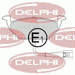 LP1514 Delphi sapatas do freio dianteiras de disco