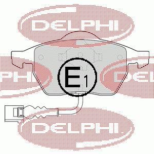 LP1525 Delphi sapatas do freio dianteiras de disco