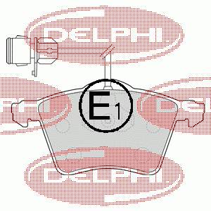 Передние тормозные колодки LP1529 Delphi