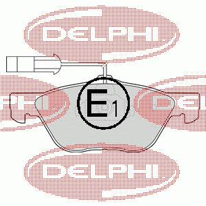 LP1537 Delphi sapatas do freio dianteiras de disco