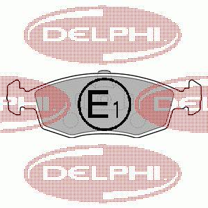 LP1549 Delphi sapatas do freio dianteiras de disco