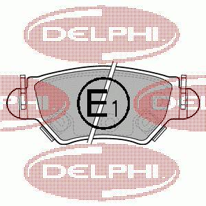 LP1553 Delphi sapatas do freio traseiras de disco