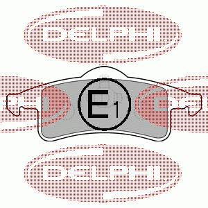 LP1558 Delphi sapatas do freio traseiras de disco