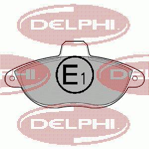 LP1592 Delphi sapatas do freio dianteiras de disco