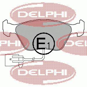 LP1598 Delphi sapatas do freio dianteiras de disco