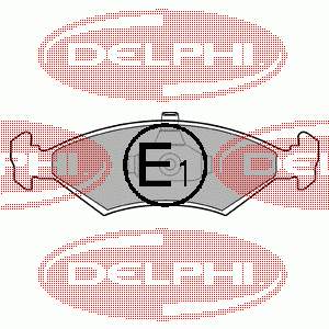 LP1604 Delphi колодки тормозные передние дисковые