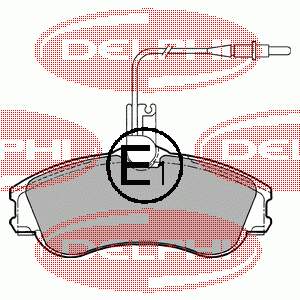 LP1607 Delphi передние тормозные колодки