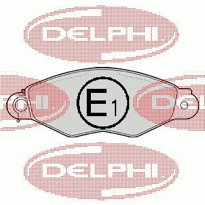 LP1610 Delphi sapatas do freio dianteiras de disco