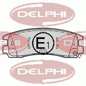 LP1612 Delphi sapatas do freio traseiras de disco