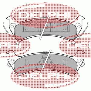 LP1635 Delphi колодки тормозные передние дисковые