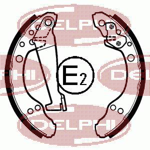 Задние барабанные колодки LS1277 Delphi