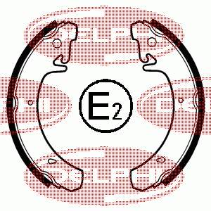 Купить LS1323 Delphi Задние барабанные тормозные колодки
