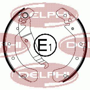 Задние барабанные колодки LS1829 Delphi